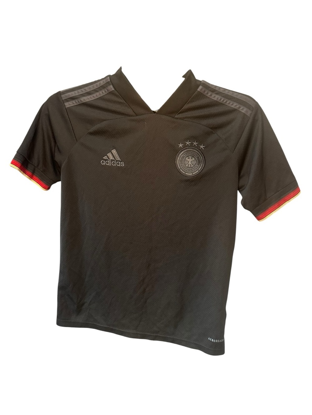 Adidas Germany Soccer Jersey Youth 13-14Y 164 Black AEROREADY Deutschland